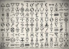 an image of symbols and their meanings in the form of letters, numbers, and other things