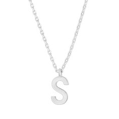 PRICES MAY VARY. Wearing a Monogram Necklace is a classic way to make a statement! Show off your first name, your new last name, s name, or even alma mater! Our Alphabet Initial Pendant Necklace is 10mm/0.4" in height and is 18" in length with a 2" extender. Our Rhodium Plating will ensure a very long lasting brilliant finish that is nickel free, lead free and hypoallergenic. ✦ 60-DAY GUARANTEE ✦ Your happiness is our number one priority. To ensure your complete satisfaction, we offer a hassle-f Personalized Classic White Gold Necklace, Classic Initial Pendant Necklace, Classic Initial Necklace As Personalized Gift, Classic Name Necklace With Hallmark For Anniversary, Classic White Gold Charm Necklace With Initials, Classic Nameplate Necklaces, Classic Initial Necklace As A Gift, Classic White Gold Name Necklace, Classic White Gold Necklaces With Custom Name