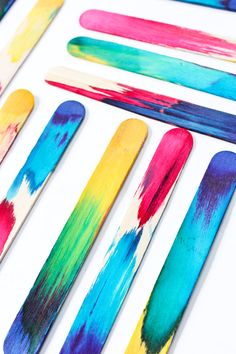 art and science for kids dip dyed craft sticks