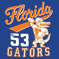 Gator Logo, Florida Gators Football, Gators Football, Florida Gator, Senior Shirts, Florida Girl, Vintage College, Retro Sports, College Logo