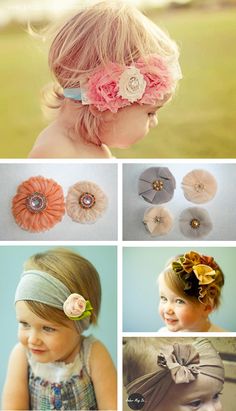 a collage of photos with different types of hair accessories