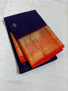 Bridal Collection Royal Blue Color Pure Kanchipuram Silk Saree | Indian Traditional Ethnic Saree | Wedding or Party Wear Saree | Handwoven Gift Saree for Her Product Details : Saree Type : Pure Kanchipuram Silk Saree Golden Zari, Silk Mark Certified Blouse Piece : Yes (Un-Stitched) Saree Length : 5.5 Meters Blouse Piece Length : 80 cm Saree Weight : 0.9 kg Saree Fabric : Pure Kanchipuram Silk  Color : As shown in the picture Work : weaving Pattern : designer Occasion: Party Wear, Formal Wear, Fe Royal Blue Saree With Zari Weaving For Diwali, Royal Blue Saree With Pallu For Diwali, Royal Blue Saree For Puja And Diwali, Royal Blue Saree For Diwali Puja, Royal Blue Saree For Puja And Festivals, Royal Blue Saree For Puja, Royal Blue Saree For Puja And Festive Occasions, Festive Royal Blue Saree With Traditional Patterns, Blue Katan Silk Ceremonial Traditional Wear