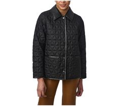 A modern take on a classic style, this quilted barn jacket is a go-to for seasonal days. From Bernardo. Diamond Quilted Outerwear For Work In Fall, Diamond Quilted Long Sleeve Outerwear For Fall, Diamond Quilted Outerwear For Fall Workwear, Diamond-quilted Outerwear For Fall Workwear, Fall Workwear Outerwear With Diamond Quilting, Long Sleeve Diamond Quilted Outerwear For Fall, Fall Long Sleeve Outerwear With Diamond Quilting, Casual Diamond Quilted Outerwear For Fall, Casual Diamond-quilted Outerwear For Fall