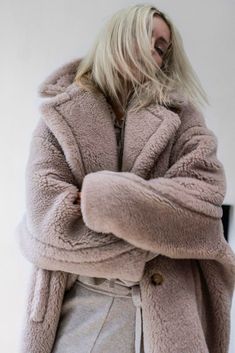 Please allow 2 weeks or less for outerwear processing time Winter Wool Fur Coat In Beige, Winter Beige Wool Fur Coat, Beige Wool Fur Coat For Winter, Beige Winter Fur Coat, Cozy Wool Outerwear For Winter, Oversized Beige Fur Coat For Winter, Wool Fur Coat For Cold Weather In Fall, Cozy Winter Fur Coat For Workwear, Cozy Winter Workwear Fur Coat