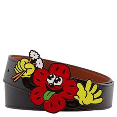 Kenzo Men's Belts. Fashion category: Belts. SKU: FD55CE007L25.99. Color: Black. Kenzo Boke Flower Adjustable Leather Belt. belt is punctuated with a playful, enamelled depiction of the signature 'Boke' flower, a popular motif in the label's collections. It's made from supple black leather and reverses to tan. Size: 85.  Gender: male.  Age Group: adult. Black Waist Belt, Belt Without Buckle, Flower Belt, Cowboy Belt, Men's Belts, Leather Belts Men, Brown Belt, Genuine Leather Belt, Adjustable Belt