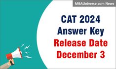 a hand holding a megaphone with the words cat 202 answer key release date december 3