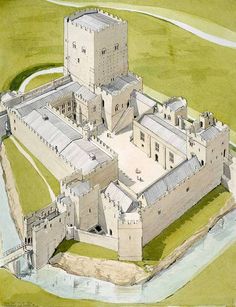 an artist's rendering of a castle in the middle of nowhere