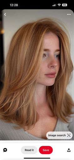 Lily Bloom Hair Color, No Layers Long Hair, Golden Retriever Hair Color, Lowlights On Ginger Hair, Redhead Money Piece, Virgin River Mel Hair, Old Money Red Hair, Shoulder Length Ginger Hair, Mid Length Red Hair