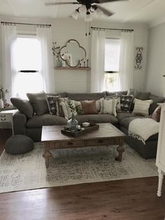 the living room is clean and ready to be used for entertaining purposes in someone's home