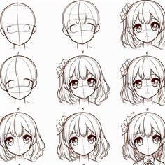 Kawaii Anime Drawing Reference, Anime Easy Sketch Step By Step, Drawing Guide For Beginners, Anime Drawing Tutorials Face, Beginner Anime Drawings, Anime Drawing Beginners, Anime Art Tutorials Easy, Anime Art Style Tutorial Easy, Anime Face Sketch Tutorial