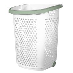 Tilt & Roll, Lift & Go! This rolling hamper from Home Logic is an ideal solution to easily transport your laundry. The large capacity hamper can hold loads of clothes for your convenience. Comfortably travel throughout your home or across the hallway to a shared laundry room with this rolling hamper. It can also help you maneuver around a laundromat. Put less effort into your laundry routine with this rolling hamper that doubles as a mobile laundry basket. Hamper With Wheels, Laundry Station, Laundry Hamper With Wheels, Basket With Wheels, Wicker Laundry Hamper, Laundry Hamper With Lid, Laundry Hampers, Natural Laundry, Hamper Storage