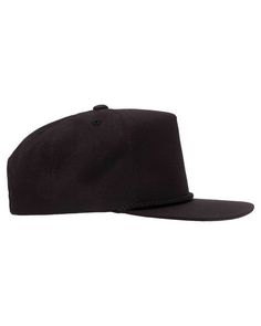 60% cotton / 40% polyester; 5 Panel, Structured, High-Profile, Flat visor; 4" Crown height; 1/4" thick braid on visor ; Matching plastic snap; Medium buckram ; Matching undervisor Solid Color Cotton Hats For Streetwear, Adjustable Solid Hats With Cotton Sweatband, Adjustable Cotton 5-panel Baseball Cap, Adjustable Hat With Cotton Sweatband, Adjustable Cotton Trucker Hat Visor, Adjustable Cotton Trucker Hat With Visor, Classic Adjustable Snapback Visor Hat, Classic Adjustable Visor Snapback Hat, Cotton Sports Visor Hat