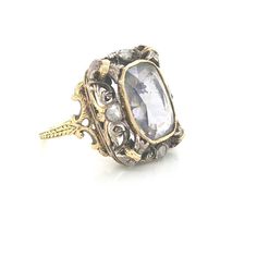 Gorgeous antique art deco filigree 18k yellow gold ring gray sapphire in cushion shape circ 1900's center natural gray sapphire weight 10.35ct. Size 13.5x9.5mm very nice quality sapphire,Very nice medium gray color ,clean , very lively.the setting is gorgeously and tremendously old ring in excellent condition. Side set natural rose cut diamonds weight 0.45ct SI-H Ring face measured 20mm long 10mm wide ring size 6.5 Resizable Retail value $9,500 net. Appraisal available Antique Yellow Gold Jewelry With Rose Cut Diamonds, Vintage Yellow Gold Cushion Cut Diamond Ring, Antique Oval Sapphire Ring With Single Cut Diamonds, Antique Cushion Cut Single Diamond Rings, Antique Cushion Cut Ring With Single Cut Diamonds, Antique Cushion Cut Rings With Single Cut Diamonds, Collectible Yellow Gold Jewelry With Rose Cut Diamonds, Luxury Jewelry With Rose Cut Cushion Diamonds, Cushion Cut Rose Cut Diamond Jewelry