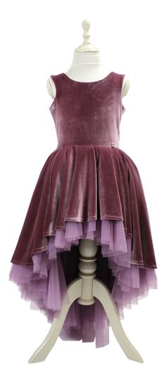 DOLLY by Le Petit Tom ® VELVET DUCHESS DRESS mauve. Feel like royalty in this stunning high-low dress in Velvet. Made from lightweight stretch velvet 95% polyester 5% spandex. Lined with satin. Turn heads in this luxurious velvet Dolly item. Dolly's velvet fabric has a soft hand, a knit back and 4 way stretch for added Duchess Dress, Mauve Dress, Soft Hands, Soft Hand, Velvet Fabric