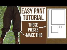 an image of a person standing in front of a door with the words easy pants on it