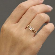 Delicate Cluster Ring With Rose Cut Diamonds, Delicate White Gemstone Rings, Delicate Rose Cut Diamond Cluster Ring, Delicate Round Moonstone Ring, Delicate Moonstone Ring With Rose Cut Diamonds, Delicate Moonstone Ring, Delicate Opal Promise Ring, Delicate Rings With Rose Cut Diamonds, Delicate White Rings With Rose Cut Diamonds