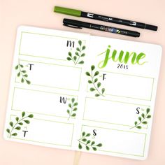 3 Quick and Easy Journal Spreads for Busy Weeks with @tombowusa @archerandolive and @popfizzpaper Task Journal, Easy Journal, Archer And Olive, Bullet Journal Lists, Bullet Journal Headers, Diy Calligraphy, Goals Bullet Journal, Journal Spreads, Bullet Journal School