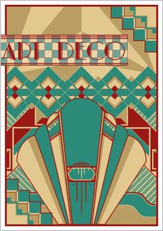 an art deco poster with the words art deco on it