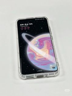 an image of a cell phone case on a white surface with space in the background