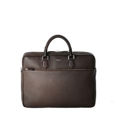 <p>Quality craftsmanship and simplicity are the DNA of this Serapian briefcase, crafted in Italy from the finest tumbled calfskin leather. The compact design, with outer pocket and back slip strap makes this business case ideal for travel. A dedicated computer pocket and practical compartments will ensure this leather laptop bag fits all of your day-to-day essentials.</p> Yorkville Toronto, Coordination Activities, Suitcase Handle, Man Bags, Business Case, Leather Laptop Bag, Briefcase For Men, Leather Laptop, Leather Briefcase