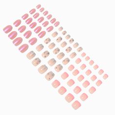 Claire's Pink Gem Mixed Press On Vegan Faux Nail Set - 3 Pack Cute Press On Nails, Pink Gem, Fashionable Jewelry, Jewelry And Accessories, Beauty Nails, Natural Nails, Makeup Nails, The Pink, Pink Nails