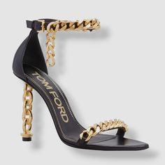 $2390 Tom Ford Women Black Chain Ankle-Strap Sculptural-Heel Shoe Sz US 6/EU 36 Description TOM FORD calf leather d'Orsay pumps Metal chain heel Pointed toe Adjustable ankle strap Leather outsole Lining: Leather/polyurethane/viscose Made in Italy About Us We sell only 100% authentic clothing from new with tags to gently used. We have a 100% authentic or money back guarantee on every item we sell. Items are listed daily so make sure to put us on your favorite! We have been in business for over 10 years selling tens of thousands of designer items. We strive to meet your designer needs at a quality price! Payment Shipping Returns Payment accepted via paypal, credit/debit card. Shipping is usually within 24 hours of purchase (M-F). Super fast service. Tracked delivery. 100% satisfaction guaran Tom Ford Women, Designer Items, Black Chain, Sell Items, Metal Chain, Hair Removal, Shopping List, Tom Ford, Shoes Women Heels