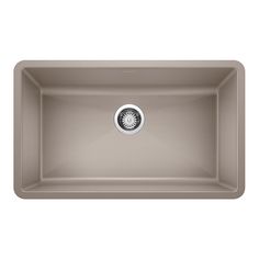 an image of a kitchen sink on a white background with a drain in the middle