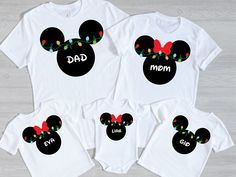 Disney Christmas Tshirt Ideas, Disney Christmas Tshirt, Disney Christmas Lights, Disney Cruise Family, Very Merry Christmas Party, Christmas Pj, Mickey Mouse Birthday Party, Christmas Party Shirts, Mouse Birthday