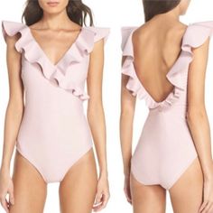 New With Tags But No Liner This Is An Beautiful Light Pink One Piece. The Fit Is Heavenly! Super Soft And Comfortable Material Ted Baker Size 3 Which Is A Us 8-10 Perfect For A Vacation Where You Want To Step Up Your Swimwear To Something A Little Fancier. One Small Spot On Ruffle Left Side- Not Sure What It Is As I Purchased New And Didn’t Notice It. Never Worn And I Didn’t Want To Wash And Try To Get It Out- Rather Sell New Could Be Makeup? Not Sure See Last Picture #Summer #Barbiecore #Barbie Light Pink Swimsuit, Supportive Swimsuit, Best Swimwear, Hot Swimwear, Swimwear Trends, Fresh Outfits, Ruffle Swimsuit, Pink Swimsuit, Summer Swim Suits