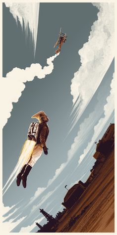 'Take Off' by Matt Ferguson The Rocketeer, Screen Print Poster, Character Graphic, Alternative Movie Posters, Film Art