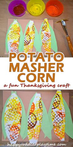 paper plate crafts for kids to make with corn on the cob and other items