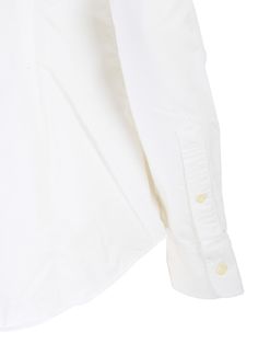 Ralph Lauren Oxford cotton shirt. Long sleeves with buttoned cuffs. Pointed down button collar. Placket with cannon. Rear yoke. Exclusive pony embroidered on the chest. Custom-fit. Composition: 100% cotton. | Ralph Lauren Women's Oxford cotton shirt in White | SS19 Classic Cotton Shirt With Functional Buttons, Classic Cotton Tops With Functional Buttons, White Cotton Dress Shirt With Button Cuffs, Cotton Dress Shirt With Button Closure For Daywear, White Cotton Dress Shirt With Fold-down Collar, Cotton Dress Shirt With Button Closure And Collar, Cotton Dress Shirt With Collar And Button Closure, Cotton Dress Shirt With Button Closure, White Cotton Shirt With Fold-down Collar