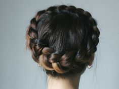 Braid Crown Tutorial, Braided Crown Hairstyles, French Braid Ponytail, Dutch Braid Hairstyles, Long Box Braids, Halo Hair, Crown Braid, Braided Hairstyles Easy