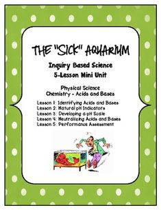 the sick'n'aquarium lesson for kids with pictures and text on green polka dot background