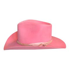 - Felt in western weight in Pink- 5” crown- 3.5” upturned brim- Pinched crown- Silk + suede wraps - Crown ridge stitching in Light Pink - Natural leather sweatband- Interior silk crown lining- No mass production, less waste, more love - This product is final sale + not eligible for returns or exchanges. Wrapped Lights, Pink Crown, The New Me, Cowboy Style, More Love, Mass Production, 8 Weeks, Natural Leather, Cowboy Hats