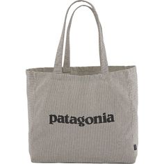 Built from scraps, the Patagonia Recycled Oversized Tote gives landfill-bound material new life. The large capacity carries all we need for overnighters or a beach day. Plus, its soft construction folds up small to always keep in our car for quick grocery runs--we simply slip our keys and wallet in the internal stash pocket and say, "neither," to the paper-or-plastic question at checkout. Patagonia Bags, Recycled Tote, Oversized Tote, Recycled Bottles, Market Tote, Fabric Scraps, Things To Buy, Fair Trade, Patagonia