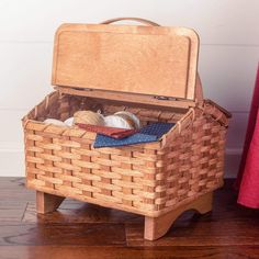 an old wooden trunk with its lid open