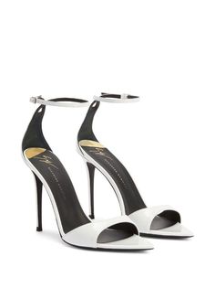 Giuseppe Zanotti Heeled Leather Sandals - Farfetch White And Gold Heels, Zanotti Heels, Giuseppe Zanotti Heels, Heels White, Zanotti Shoes, Giuseppe Zanotti Shoes, Sandals White, Couple Games, Chicago Pd