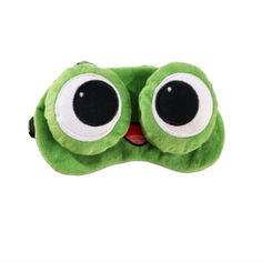 New. Funny Green Frog Eyes Sleep Mask. Approx 7" Wide With Adjustable Strap. Bundle To Get 25% Off. Frog Eyes, Frog Eye, Funny Frogs, Eye Cover, Green Frog, Green Material, Home Essentials, Sleep Mask, Cartoon Design