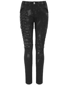 Top Rated Devil Fashion Womens Goth Punk Skinny Jeans Pants Black Dieselpunk Custom Grunge, Women's Clothing Plus Size Punk Jeans, Cheap Punk Style Denim Jeans, Cheap Punk Style Cotton Jeans, Cheap High Rise Edgy Jeans, Cheap Edgy Distressed Bottoms, Pentagram Jeans, Goth Jeans, Goth Pants, Sarcastic Clothing