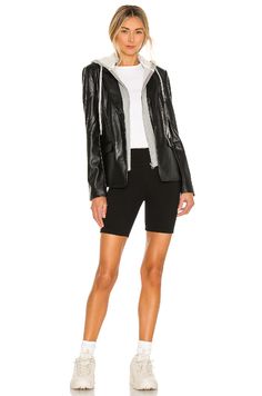 Rainy Day Outfits Faux Leather Blazer, Edgy Looks, Central Park West