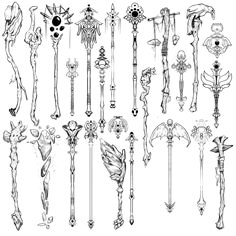 Staff Drawing Reference, Magic Wand Drawing, Magical Reference, Tatoo Crown, Staff Tattoo