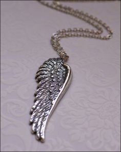 ♥Angel Wing Necklace~Silver Wing Jewelry~Jewelry of Faith, BEST SELLER, Mother, Sister, Friend Perfect Gift, Gorgeous Design Angel WIng ♥ One of my BEST SELLING NECKLACES, Great Gift for all. Simple yet so meaningful. This beautiful necklace features a large detailed angel wing pendant. The wing pendant has an oxidized finish which gives it added dimension. The details really stand out on this necklace. It has an antiqued vintage look to it. Perfect for layering or wearing alone as a statement p Engraved Wing-shaped Jewelry For Gifts, Engraved Wing-shaped Jewelry Gift, Metal Wing-shaped Jewelry Gift, Silver Engraved Wing-shaped Jewelry, Engraved Wing-shaped Silver Jewelry, Personalized Silver Wing-shaped Necklace, Silver Wing-shaped Sterling Silver Necklace, Love Wife, Wing Jewelry