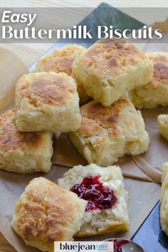 These super simple drop biscuits require no cutting or rolling! Perfectly soft on the inside with a golden, crisp exterior, they're the ideal addition to any breakfast or dinner table. Whether you’re a seasoned baker or a beginner, these simple biscuits come together in no time and are sure to impress! Simple Biscuits, Make Ahead Oatmeal, Best Buttermilk Biscuits, Buttermilk Biscuits Easy, Buttermilk Biscuits Recipe, Buttermilk Recipes, Drop Biscuits, Biscuits Easy