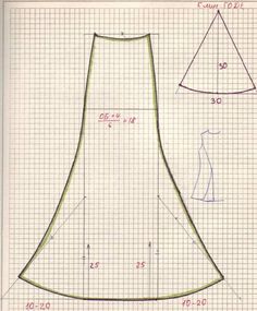 a drawing of a dress with measurements