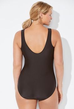 alt view - Chlorine Resistant Lycra Xtra Life High Neck One Piece Swimsuit - Back Sleeveless Smoothing Bodysuit For Beach, Seamless Sleeveless One-piece For Pool, Seamless One-pieces For Pool Beachwear, Seamless One-piece Beachwear For Pool, Sleeveless Nylon Swim Dress, Seamless Sleeveless Swimwear, Seamless Sleeveless Swimwear For Pool, Sleeveless Seamless Swimwear For Pool, Beach Bodysuit With Smoothing Nylon