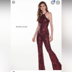 Rachel Allan Maroon Jumpsuit Size 2. The Length Has Been Altered To Fit Someone 5’3 With 4 In Heels, But Can Be Let Back Out. It Has Only Been Worn For A Few Hours. In Excellent Condition. Festive Formal Jumpsuits And Rompers, Elegant Sleeveless Jumpsuits And Rompers For Festive Occasions, Floor-length Fitted Jumpsuit For Gala, Fitted Floor-length Jumpsuit For Gala, Fitted Floor-length Jumpsuits And Rompers For Gala, Fitted Festive Jumpsuits And Rompers, Fitted Jumpsuits And Rompers For Festive Occasions, Festive Fitted Sequin Jumpsuits And Rompers, Fitted Jumpsuits And Rompers For Festive Evening Events