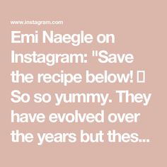 the words emi naggle on instagramm save the recipe below