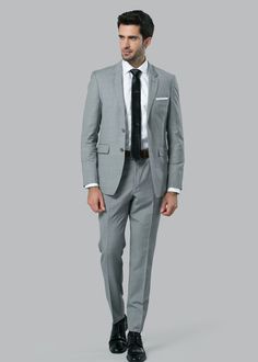 Gray Suit Rental | Menguin | Gray Wedding Suit Rental Formal Gray Suit With Suit Collar, Gray Formal Suit With Suit Collar, Tailored Gray Suit For Formal Occasions, Classic Gray Business Casual Suit, Classic Gray Suits With Welt Pockets, Tailored Gray Suit And Tie Accessories For Formal Occasions, Gray Formal Suit, Professional Gray Formal Suit, Gray Tuxedo Suit For Formal Occasions