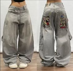 Petrelsay Vintage Gothic, Baggy Pant, Denim Trousers, Casual Jeans, Gotham, Jeans Style, American Vintage, Appliques